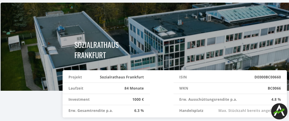Mein erstes Investment in 2020 – Sozialrathaus Frankfurt